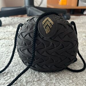 Black Lancôme vintage evening clutch